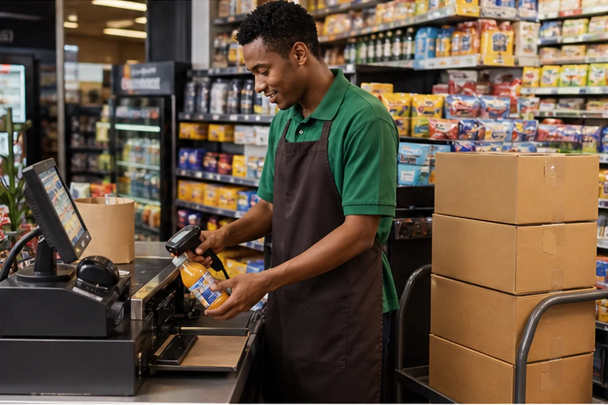 Convenience store team using a local operating system