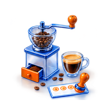 Стеклянная иконка: Кофейня