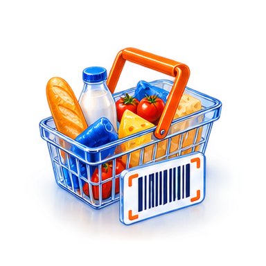 Стеклянная иконка: Продуктовый магазин