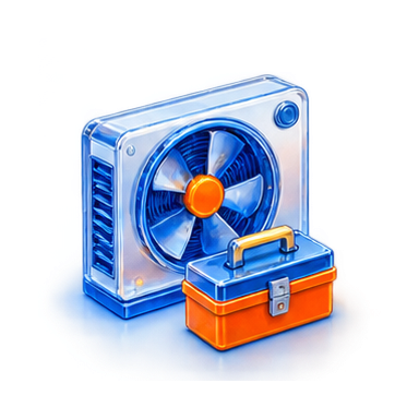 Стеклянная иконка: HVAC сервис
