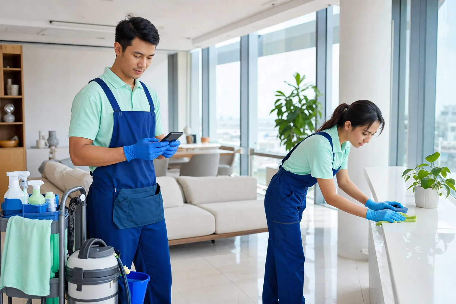 Cleaning Service operations with SABSUS